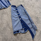 Ensemble jupe courte irrégulière en denim Desire Pure Wind avec haut tube et taille haute