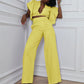 Women's Temperament Casual V-neck Linen Sleeve Pants Set