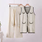 French-style Waistcoat Jacket Knitted Vest