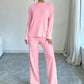Trousers Suit European And American Autumn And Winter Women Color Contrast Patchwork Fashion Two-piece Suit