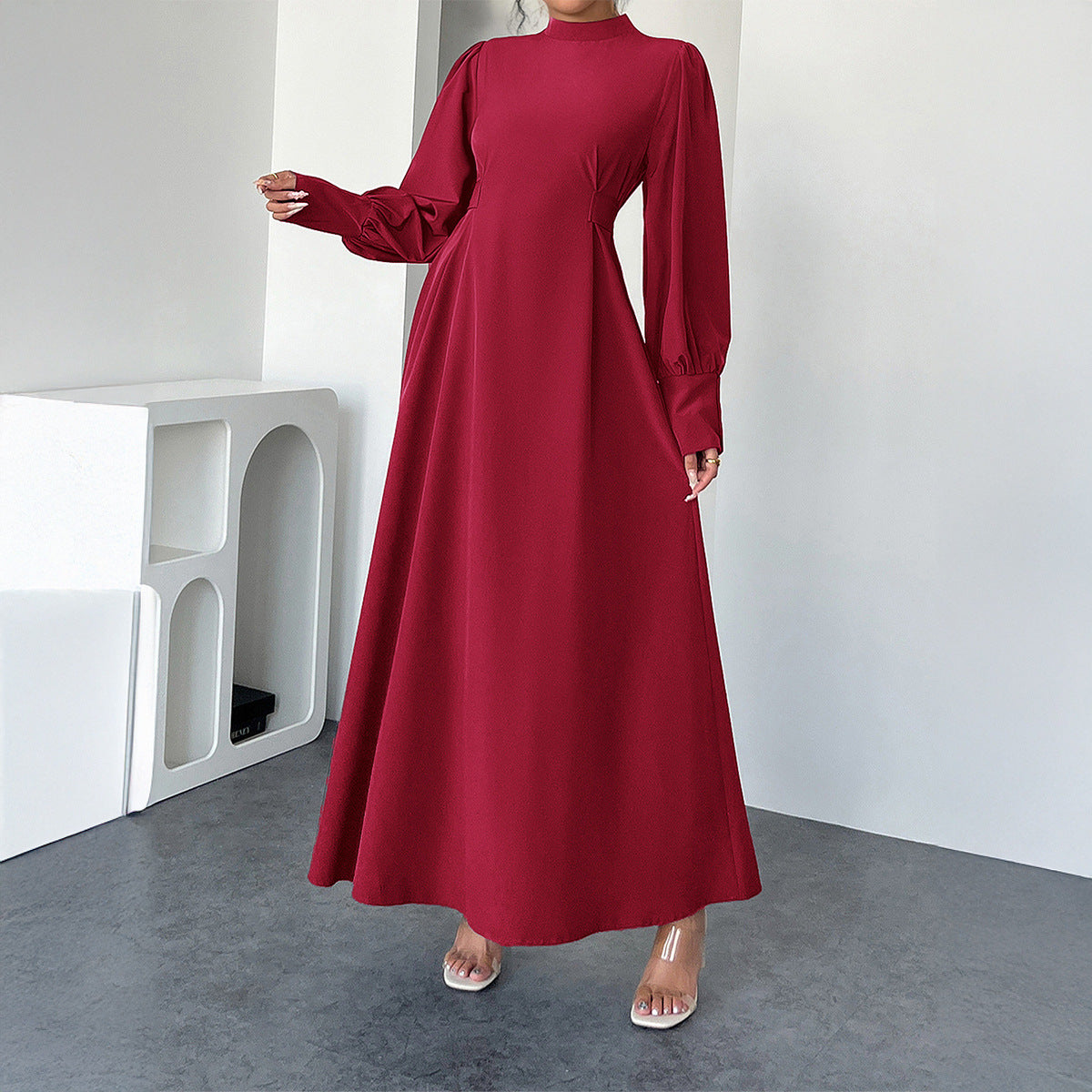 Holiday Leisure Style A- Line High Waist Dress Women's Clothing