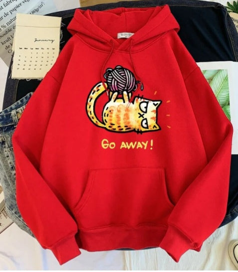 Pull à capuche à motif de personnalité créative