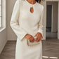 French-style Chic Elegant Solid-color Slim-fit Dress