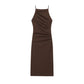 Women's Fashion Slim Fit Pleated Suspender Dress