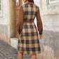 Autumn And Winter Leisure Retro Style Stitching Dress Women