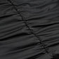 V-neck Halterneck Open-back Off-shoulder Simple Pleated Dress