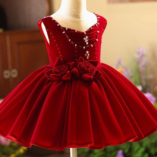 Girls' Piano Playing Dress Niche High-end