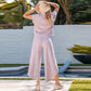 Summer New Short-sleeved T-shirt Wide-leg Pants Two-piece Set