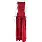 Sleeveless Pleated Slim Solid Color Dress