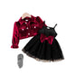 Jacket Black Mesh Bow Strapless Dress