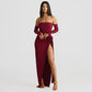 Personalized Solid Color Oversleeve Tube Top Split Skirt Suit