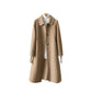 Double Faced Cashmere Womens Mid Length Loose Wool Coat