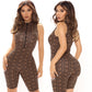 Women's Fashion Skinny Print Sleeveless Jumpsuit