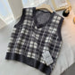 Women's vest sleeveless waistcoat knitted waistcoat