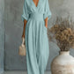 Waist-cinching V-neck Elegant Womens Jumpsuit