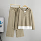 Knitted Sweater And Wide-leg Pants Casual Sportswear Set