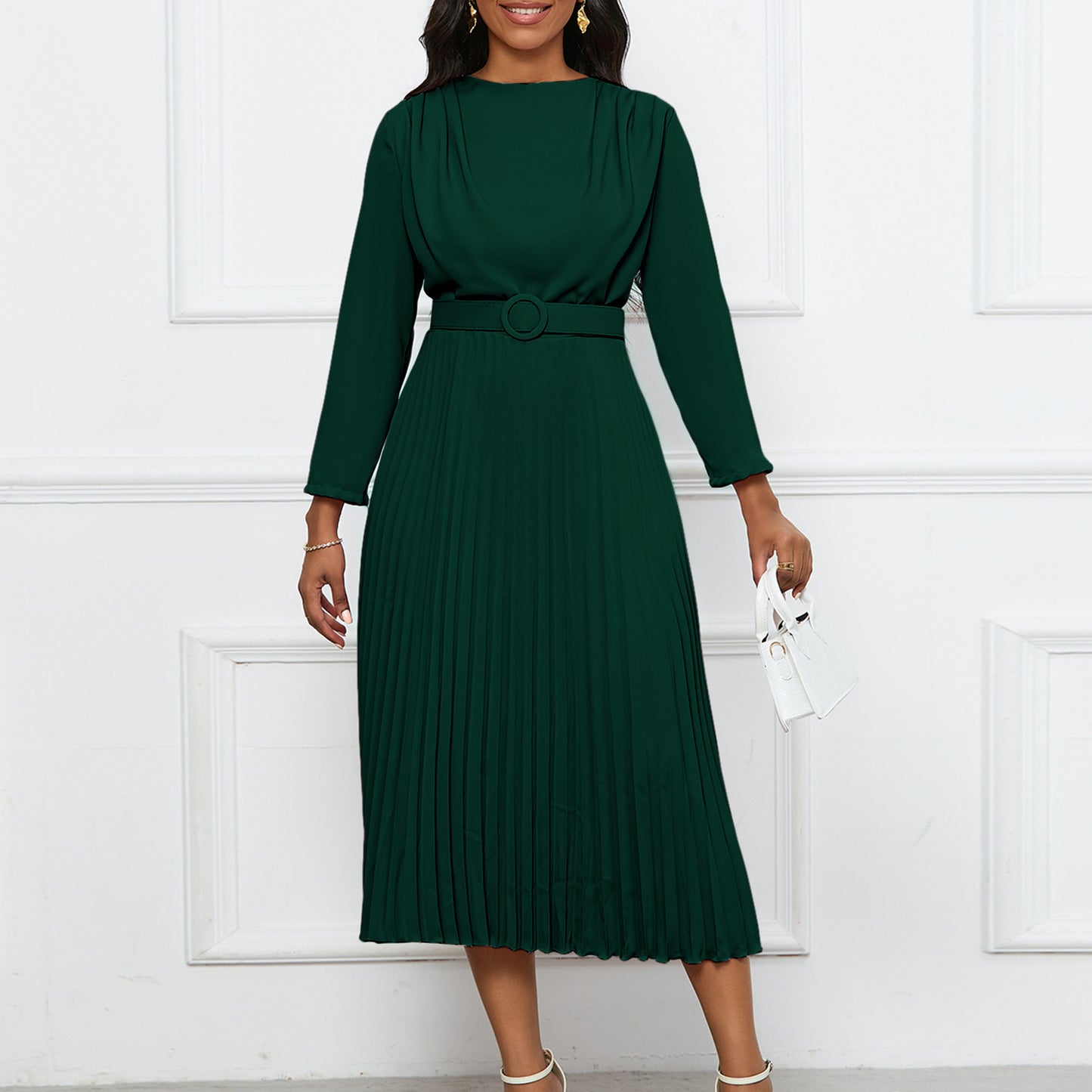 OL Solid Color African Plus Size Dress