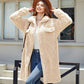 Women's Plush Loose Single-breasted Diamond Coat Overcoat