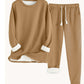 Solid Color Casual And Comfortable Thermal Quilted Homewear Suits