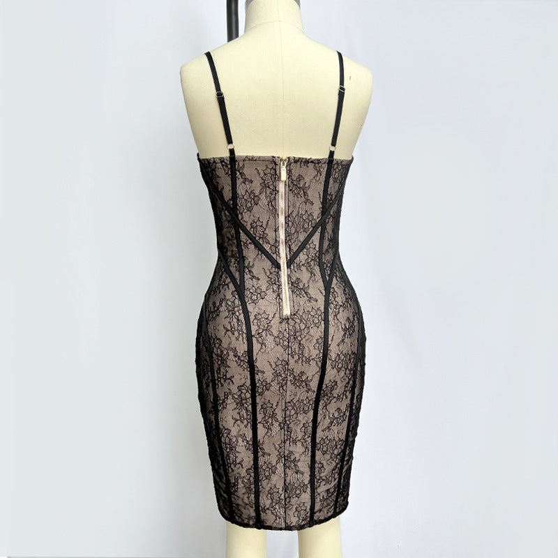 Women's Bandage Lace Sling Dress