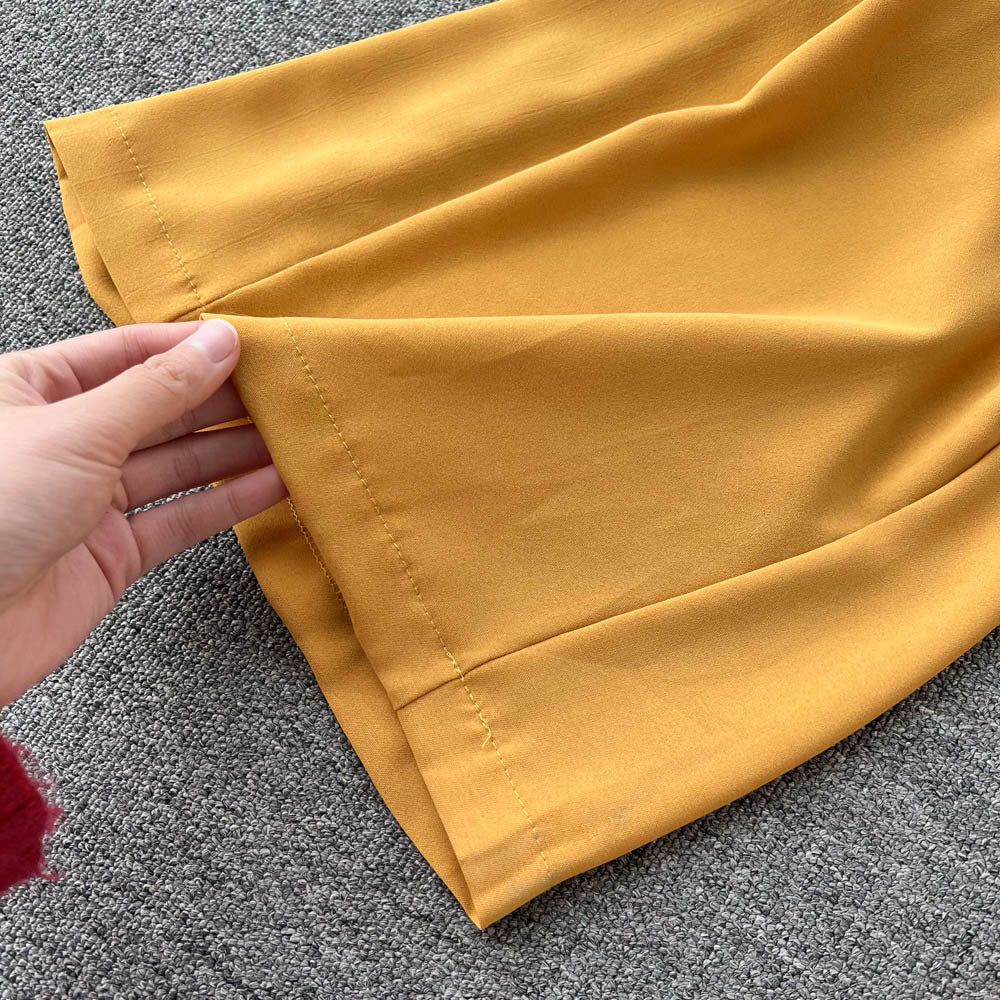 Combinaison sans manches à col en V et taille haute pour femme
