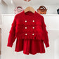 Tassel Knitted Long Sleeve Pullover Two-piece Set
