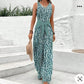 Waist-tight Adjustable Lace Printing Jumpsuit