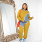 Fashion Casual Sweater Ankle-tied Long Twinset Suit