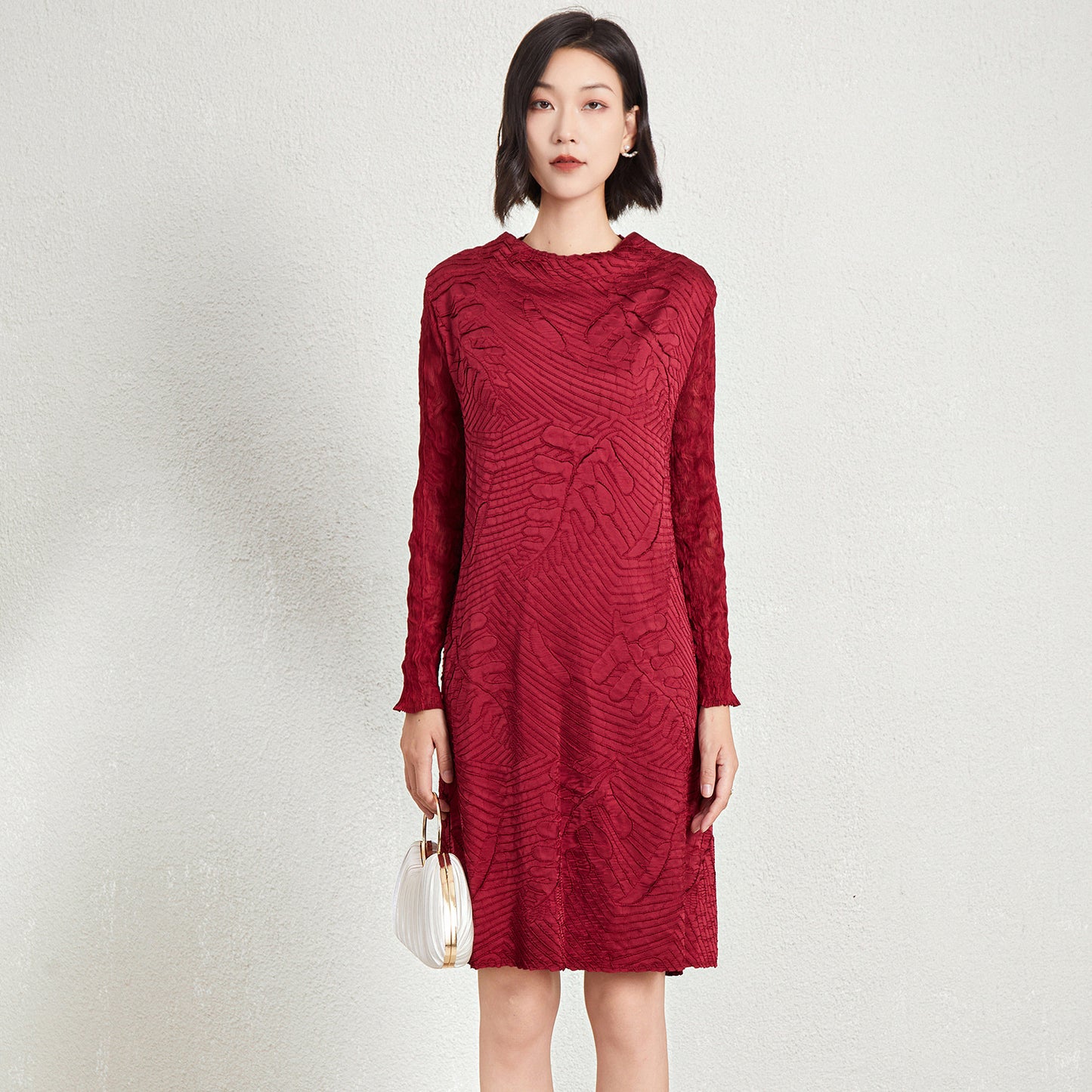Robe élégante à broderie française