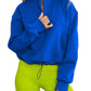 Women's Fashion Casual Stand Collar Half Zip Drawstring At Hem Brushed Hoody