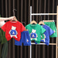 Children's Summer Cartoon Casual Short-sleeved Shorts Suit
