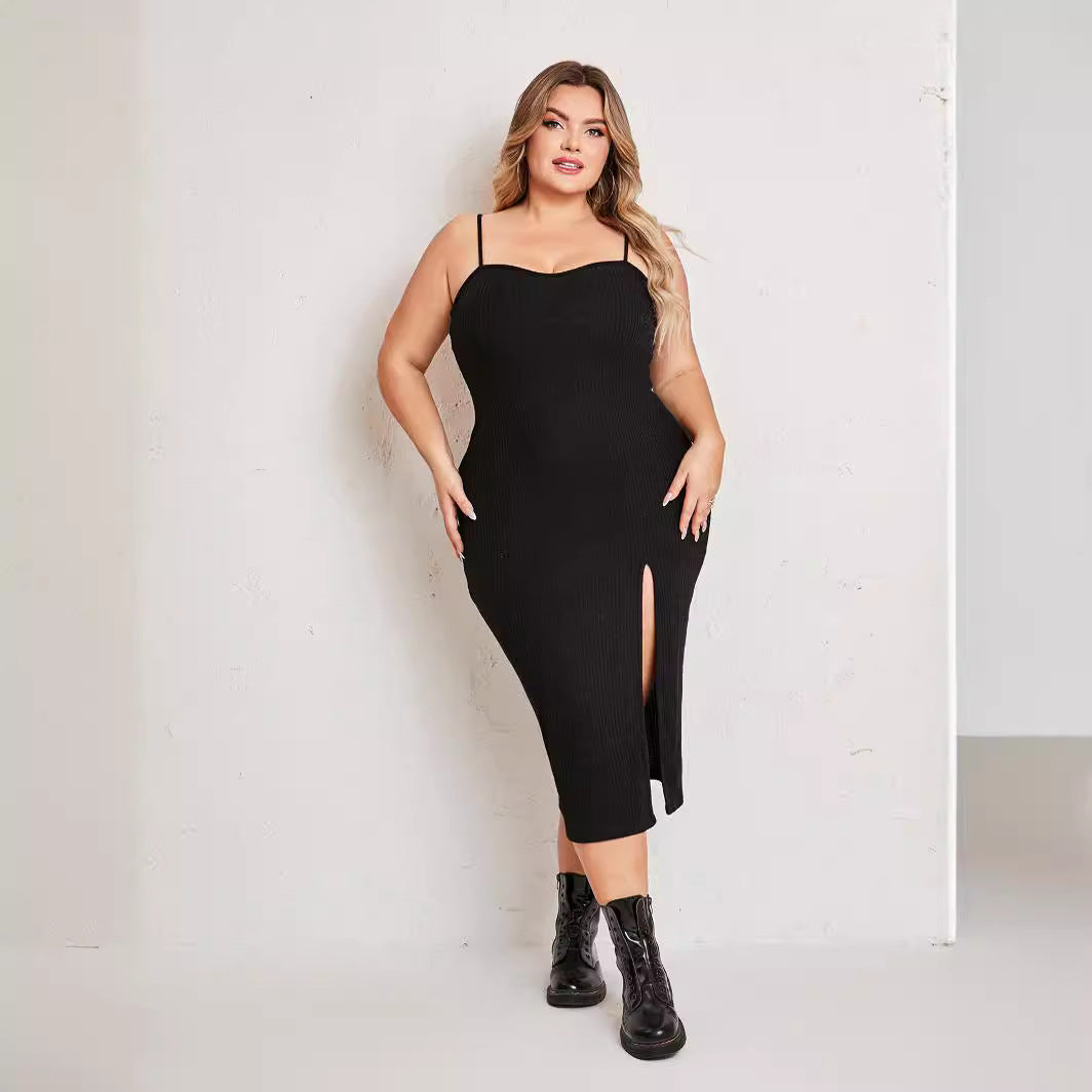 Outerwear Bra Top Backless Dress High Slit