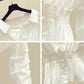 Western Style Puff Sleeve White Shirt Women's Top