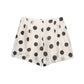 Polka Dot Hanging Collar Top Pleated Decorative Casual Shorts