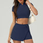 Short-sleeved Shirt Running Anti-emptied Pantskirt Two-piece Suit