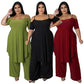 Arrival Solid-color Camisole Two-piece Set