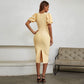 Robe élégante à volants style bandage européen