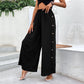 Pantalon large taille haute tendance pour femme