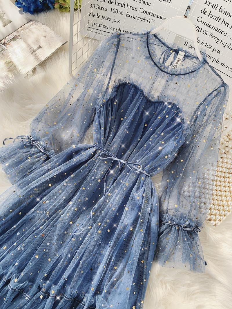 Robe étoile en maille douce 