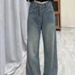 Women's Retro Blue Straight Jeans