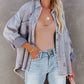 New Washed And Worn Fringed Loose Jacket