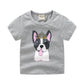 T-shirt d'été imprimé dessin animé pour enfants