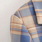 Women's plaid suit jacket