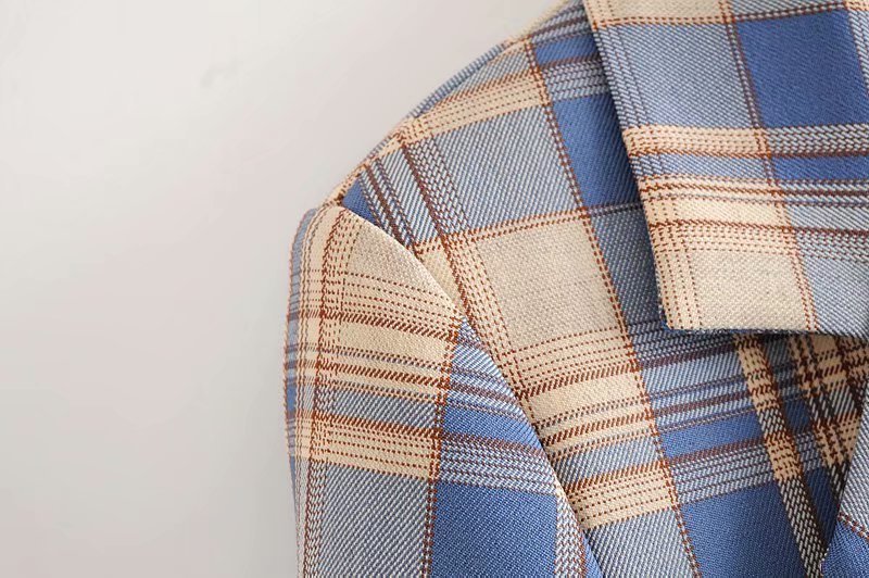 Women's plaid suit jacket