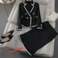 High-end Tweed Thick Long Sleeves Suit