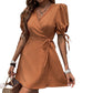 New Simple Casual Skirt V-neck Versatile Commuter Dress