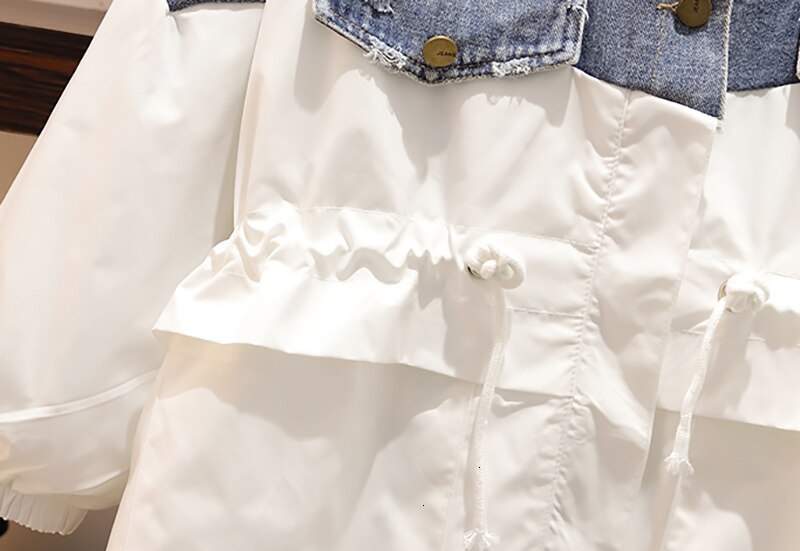 Veste patchwork en jean 