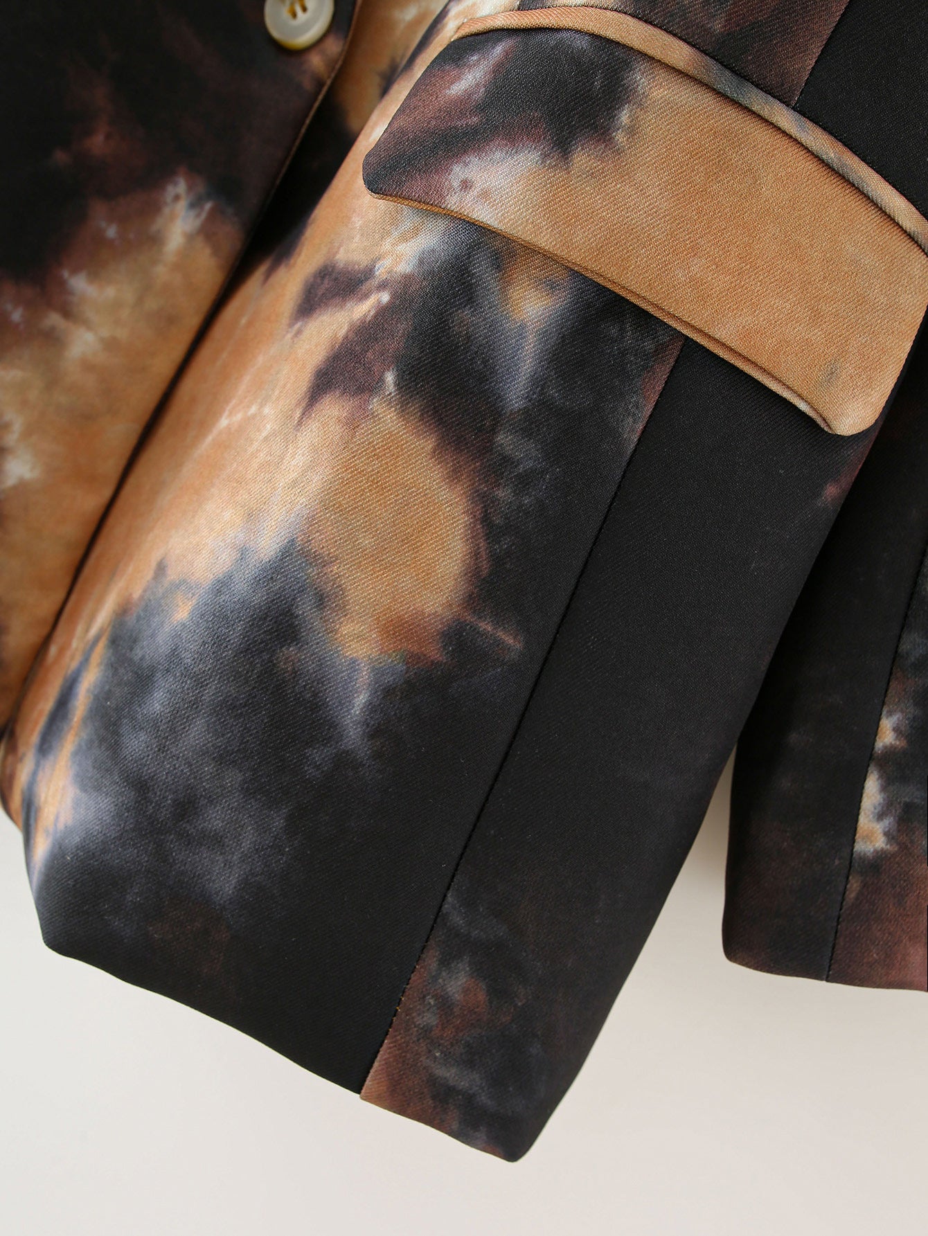 Vintage ink graffiti one button suit jacket