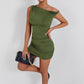 New Summer One-shoulder Off-the-shoulder Dress