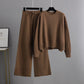 Fashion Casual Knitting Suit Pants Korean Style Loose Women